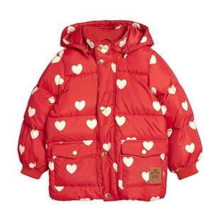 Mini Rodini - Hearts Pico Puffer Jacket with alternate hoods